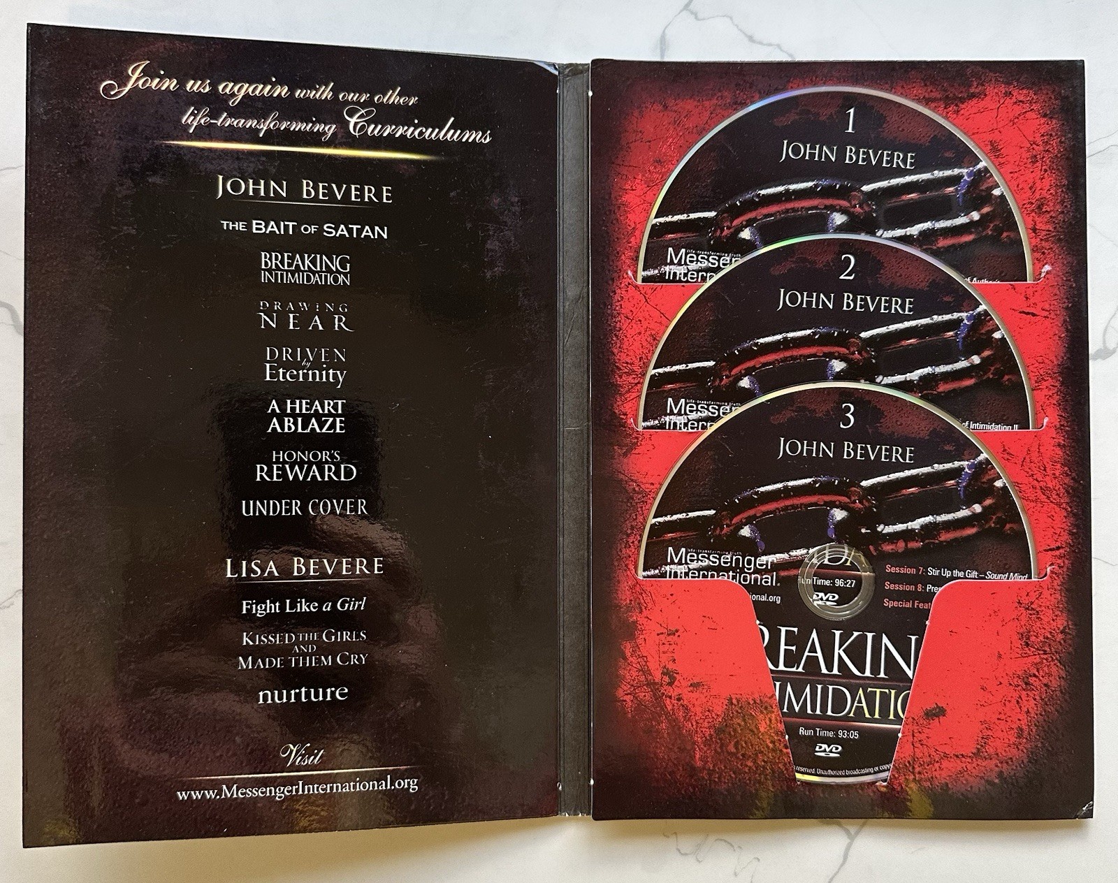 **Breaking Intimidation Curriculum Kit by John Bevere 2008 DVD CD’S + Workbook**