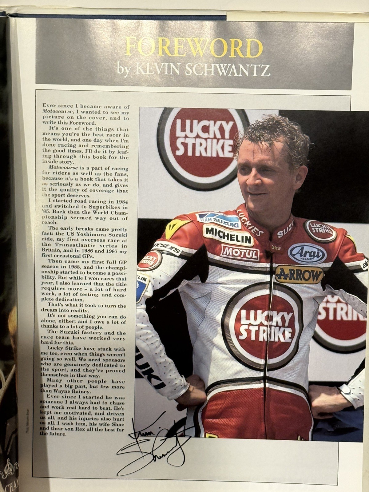 Motocourse. Leading Grand Prix Annual 1993/94 champion Kevin Schwantz