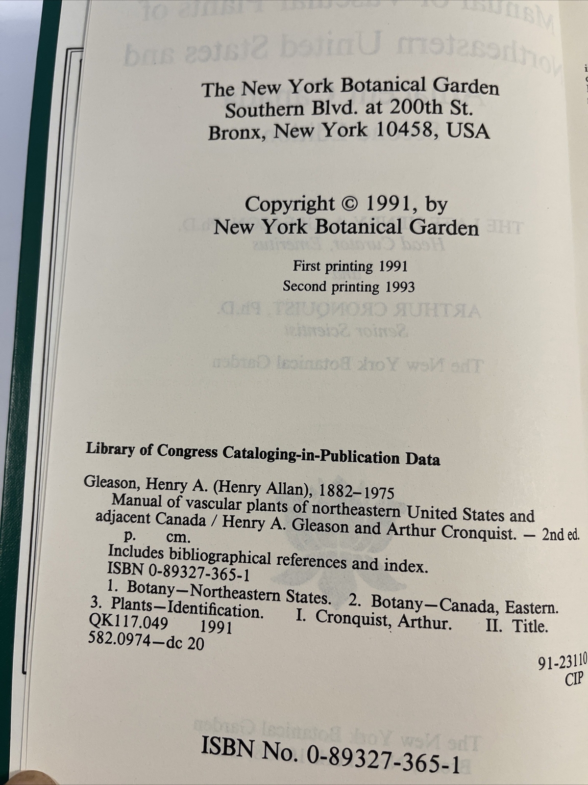 Manual of Vascular Plants of Northeastern United States and Adjacent Canada…