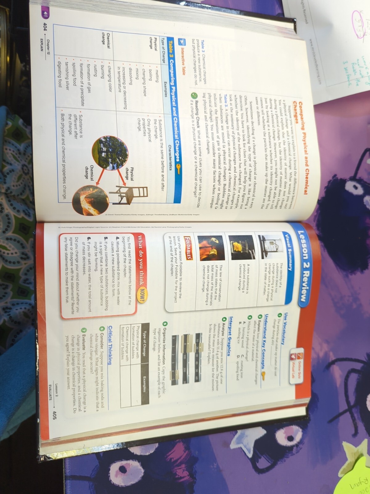 School Issued Science Textbooks