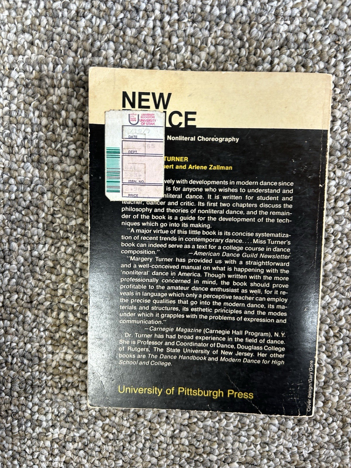 New Dance Margery J. Turner APPROACHES TO NONLITERAL CHOREOGRAPHY