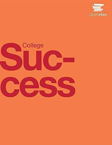 College Success by OpenStax (paperback version, B&W) – Paperback – VERY GOOD