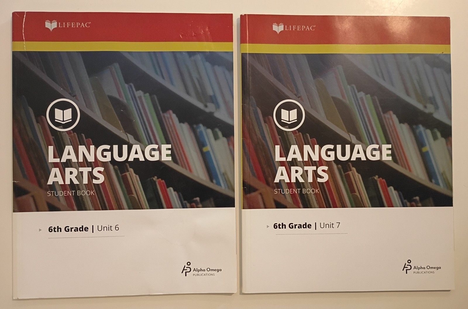 Lifepac Language Arts 6 Student Books Unit 4-8 + 10 AOP Homeschool Curriculum