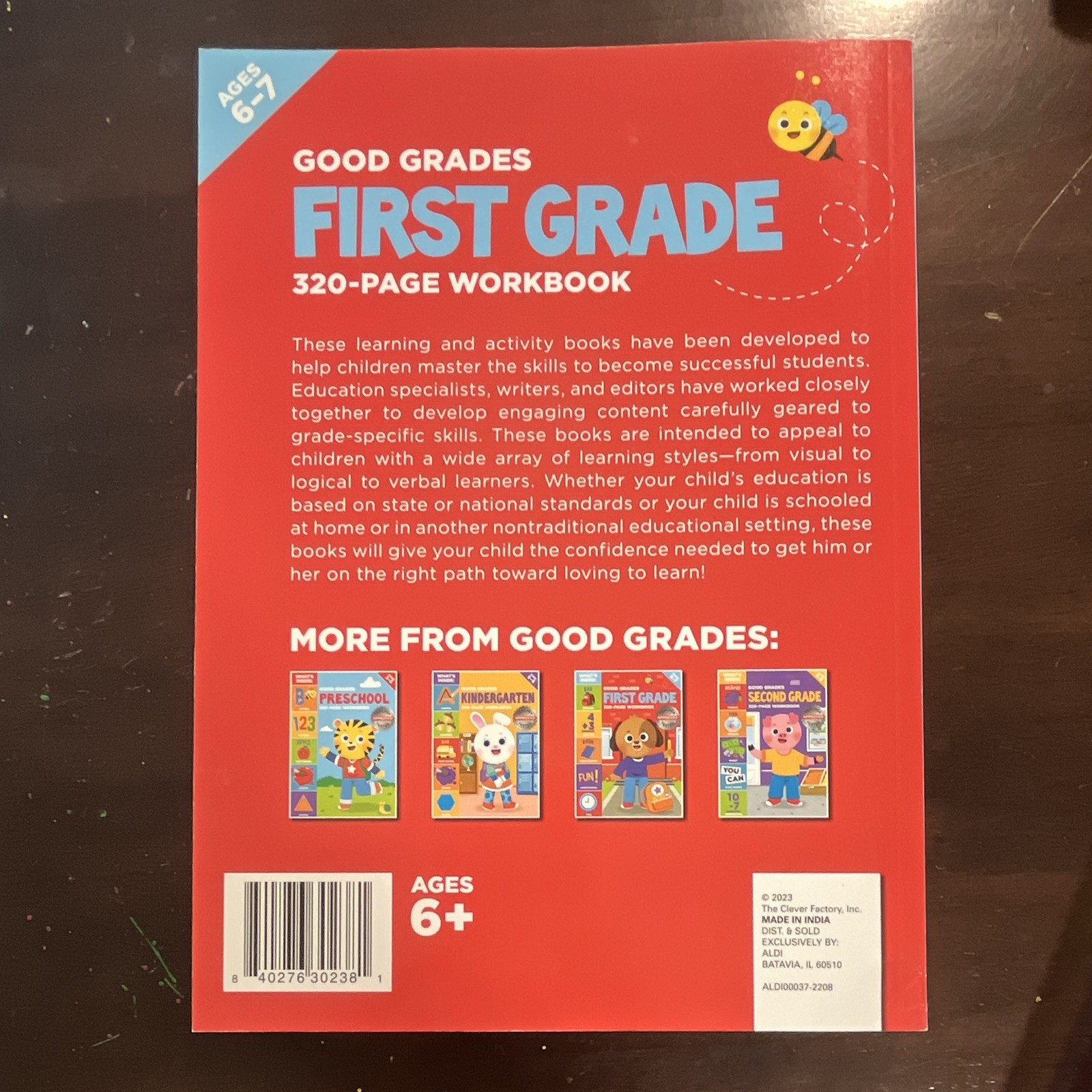 Good Grades First Grade Workbook 320 Pages Paperback 2023 Math Reading