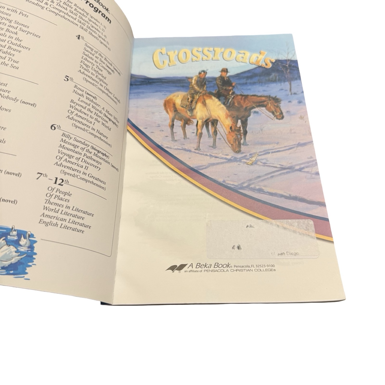 A Beka Book Crossroads 3rd Grade Reading Textbook Paperback 2008