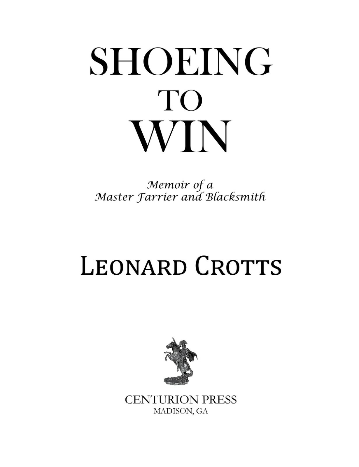 Shoeing To Win