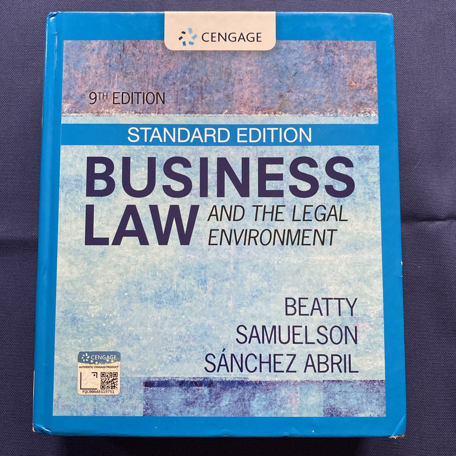 Business Law and The Legal Environment Standard Edition 9th Edition Hardcover