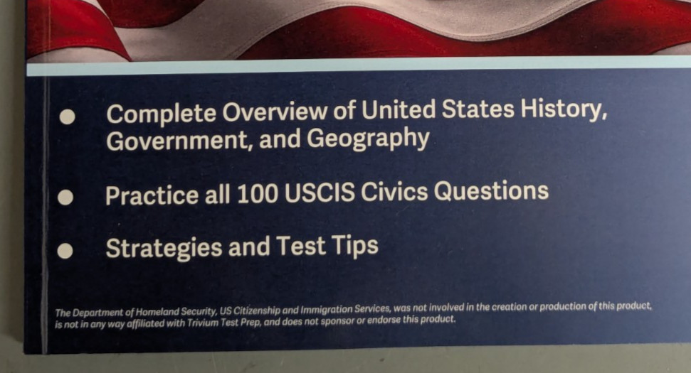 NEW US Citizen Naturalization Trivium Test Prep Study Guide Book 2025 Edition
