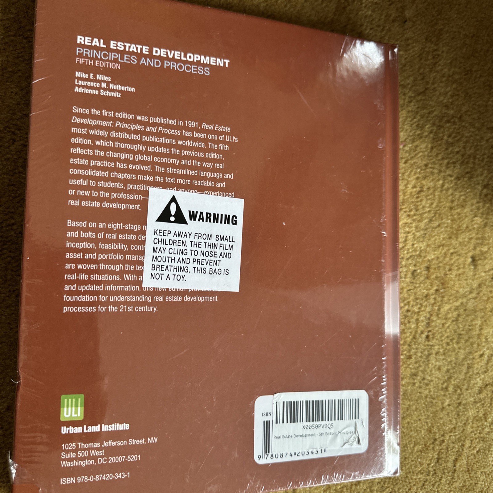 Real Estate Development – 5th Edition: Principles and Process – Hardcover – NEW