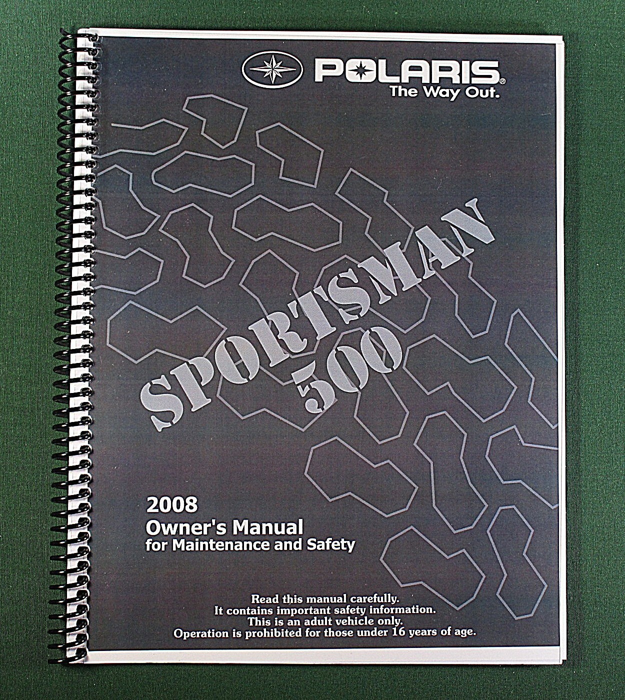 2008 Polaris Sportsman 500 Owner’s Manual: 143 Pages & Protective Covers!