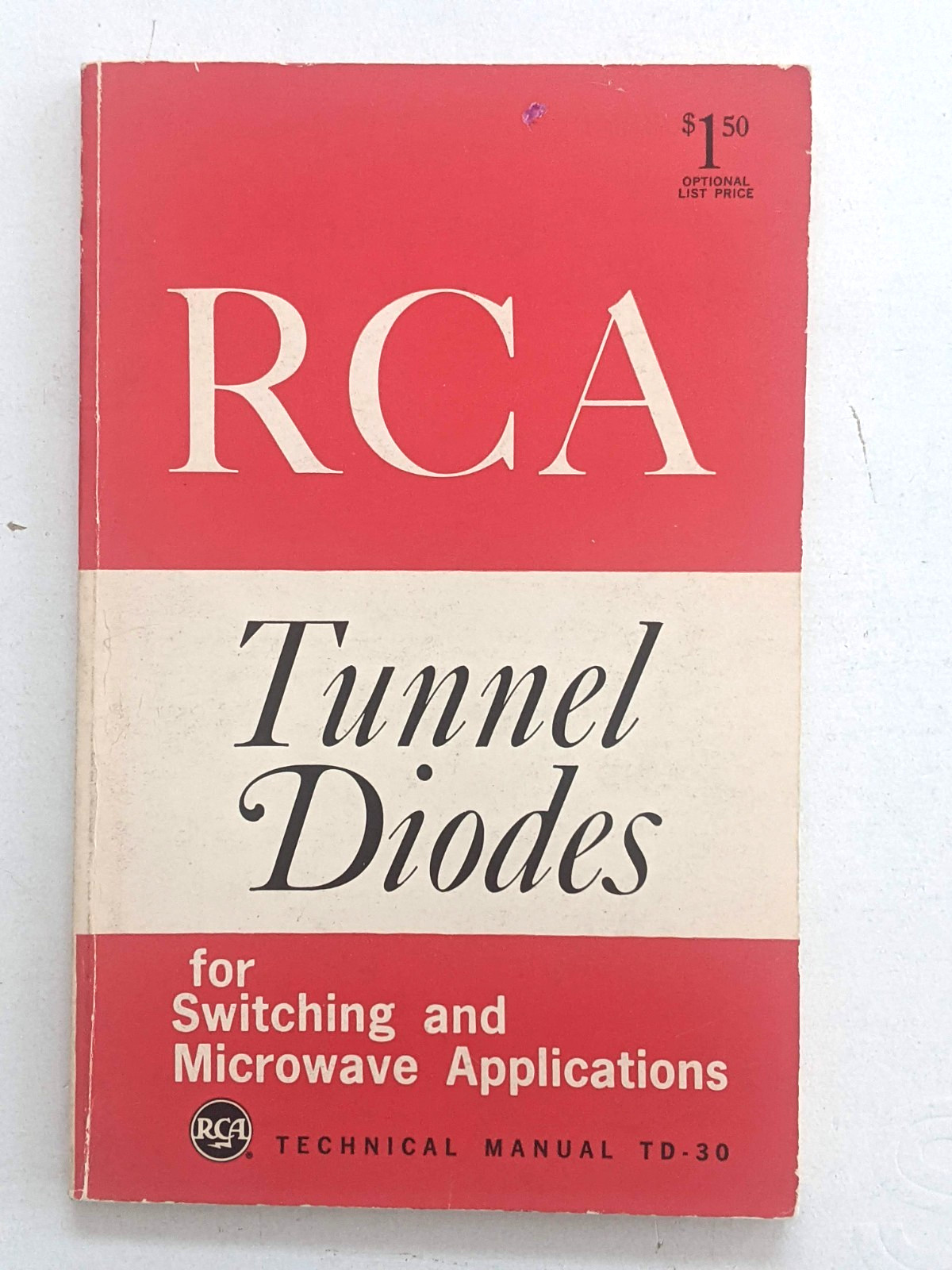RCA Tunnel Diodes for Switching & Microwave Applications, Technical Manual TD-30