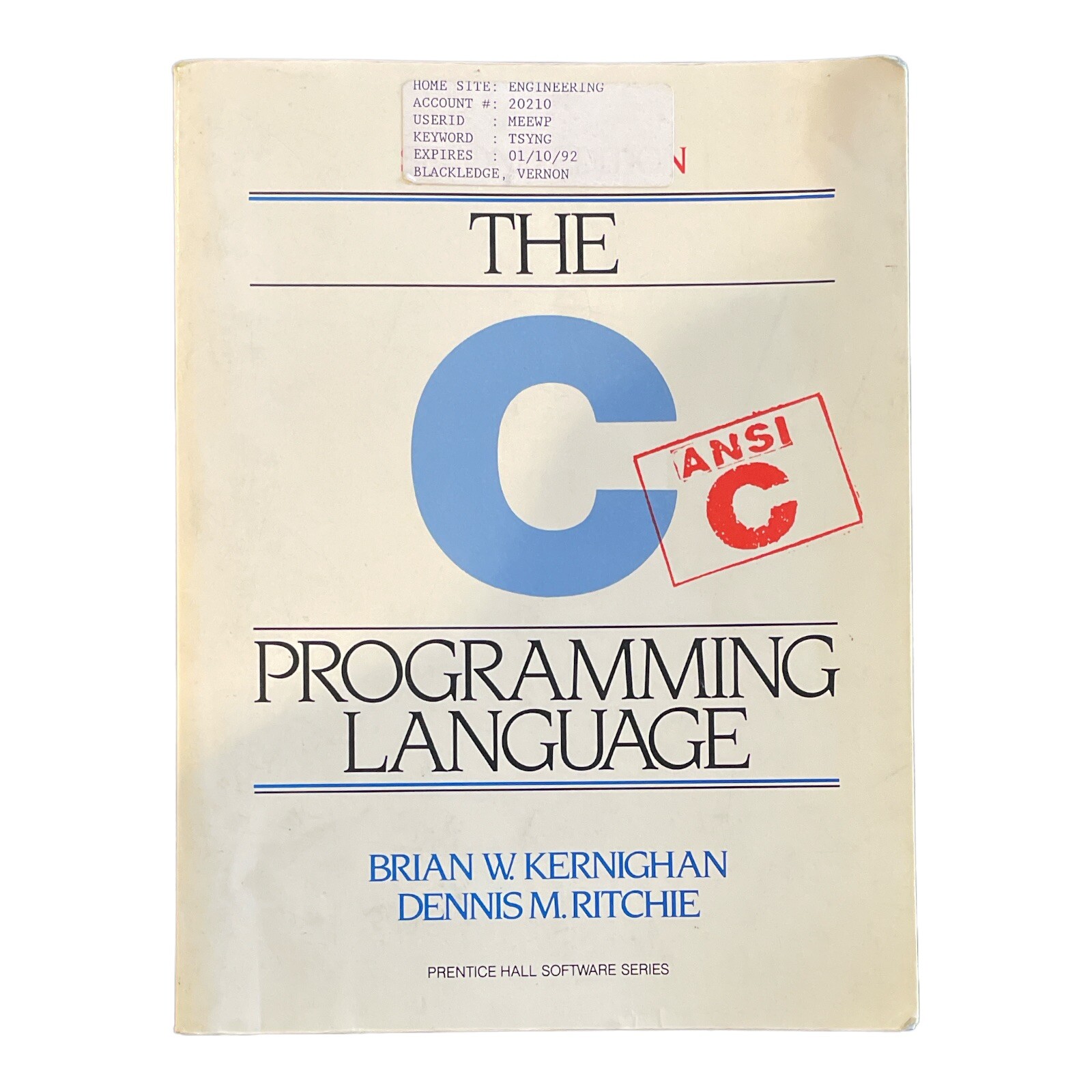 C Programming Language by Dennis Ritchie and Brian Kernighan (1988 2ed) (E2)