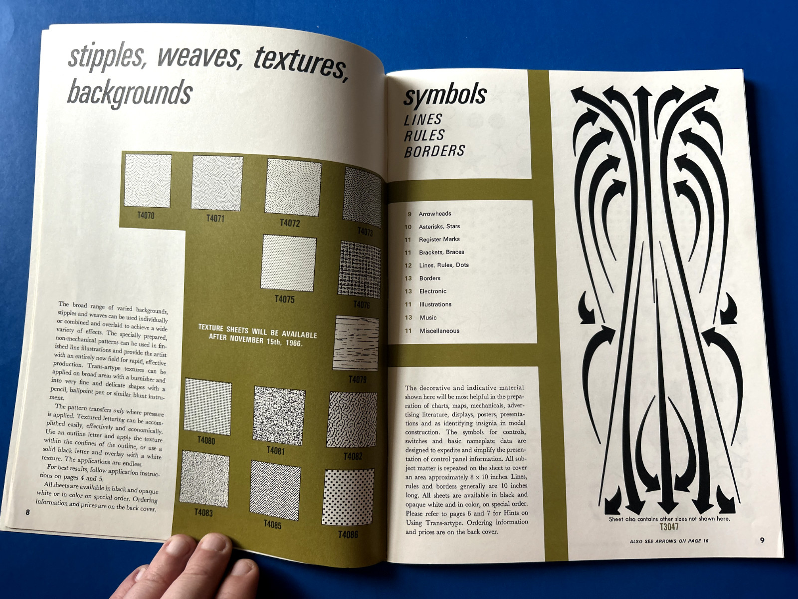 Original 1966 artype’s Transfer Sheet trans-artype Catalog 79 pages
