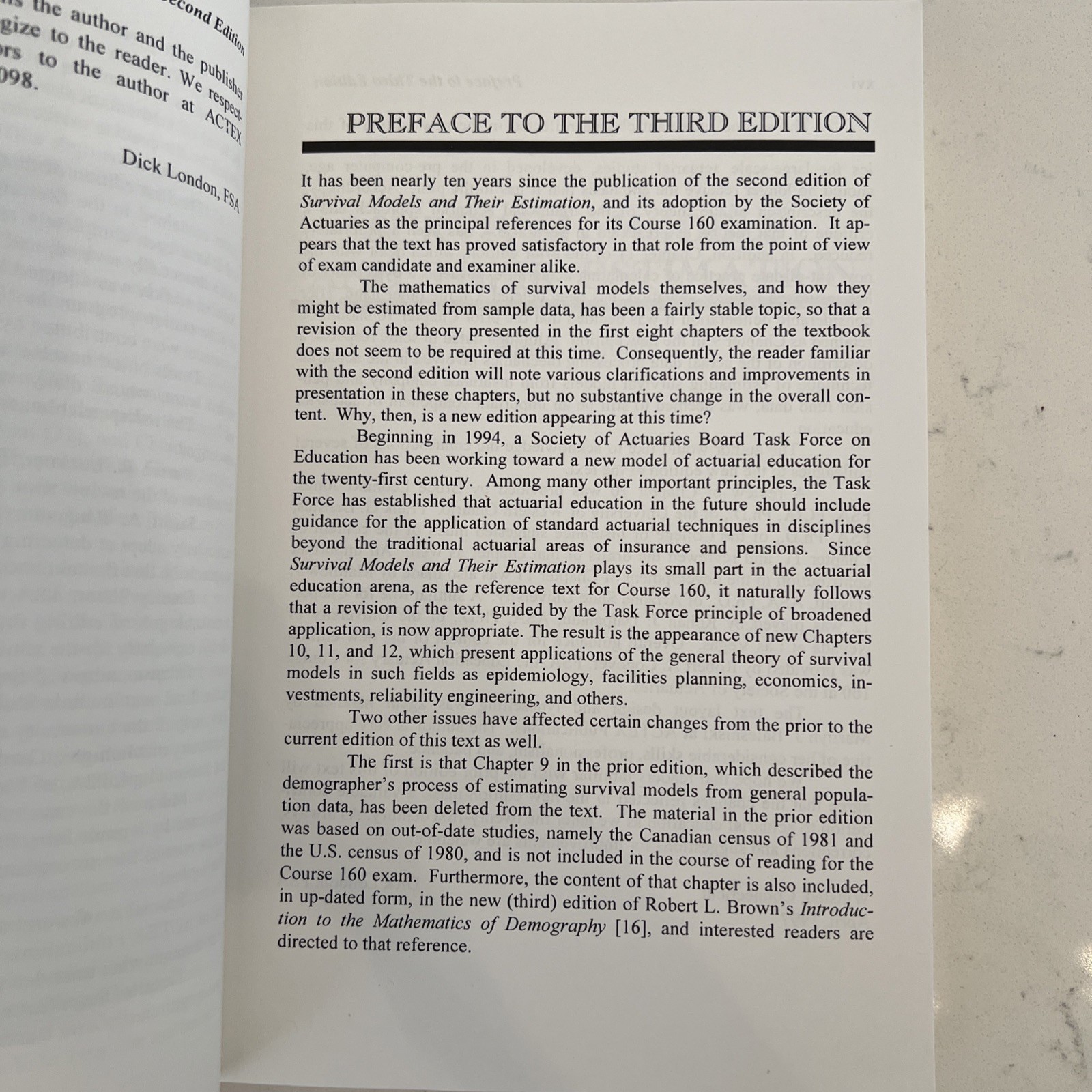 Survival Models and their Estimation, dick-london