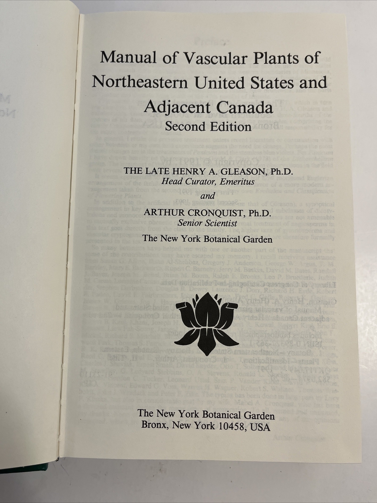 Manual of Vascular Plants of Northeastern United States and Adjacent Canada…