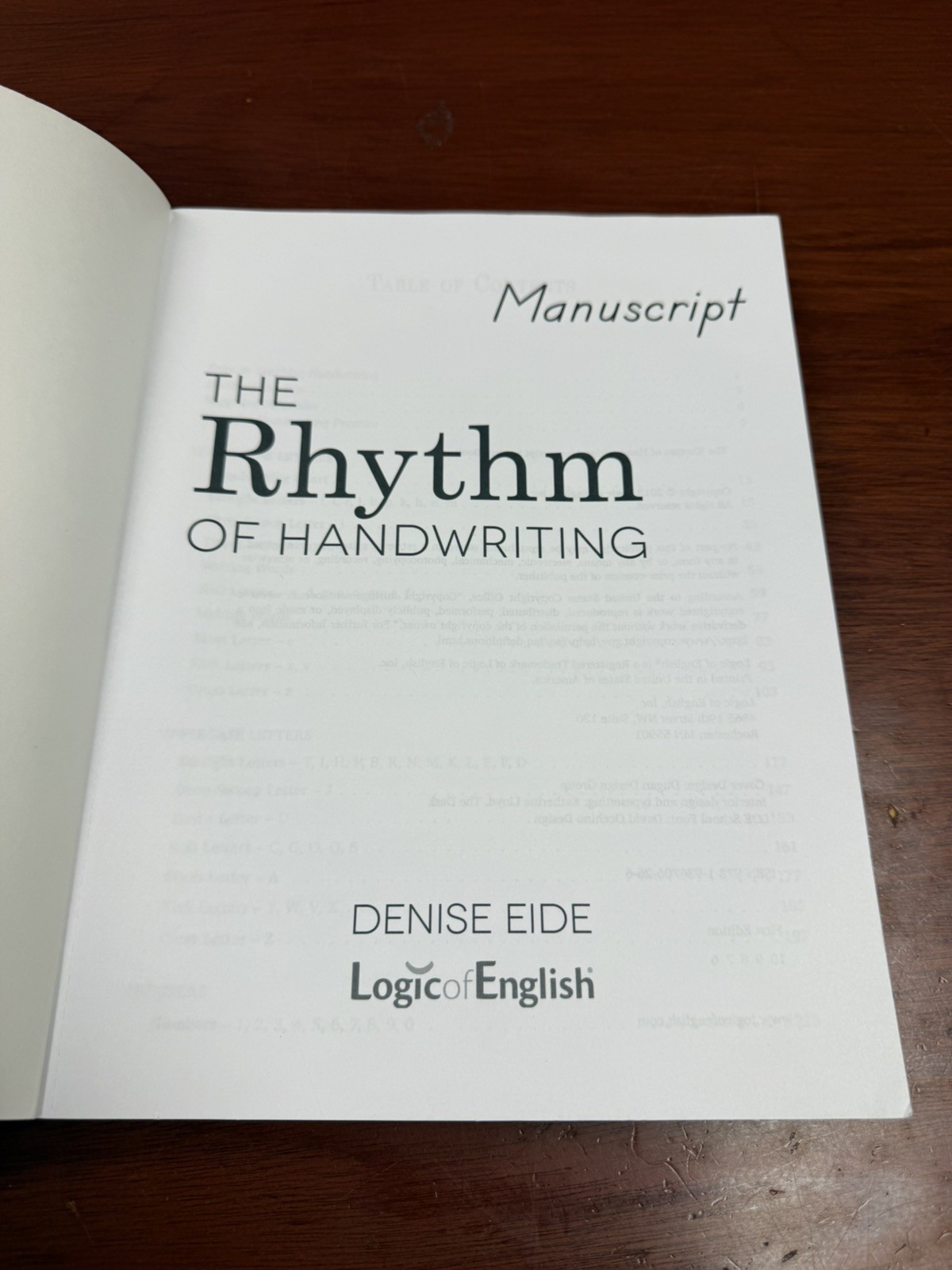 The Rhythm of Handwriting Cursive Manuscript of English Denise Eide Updated ED
