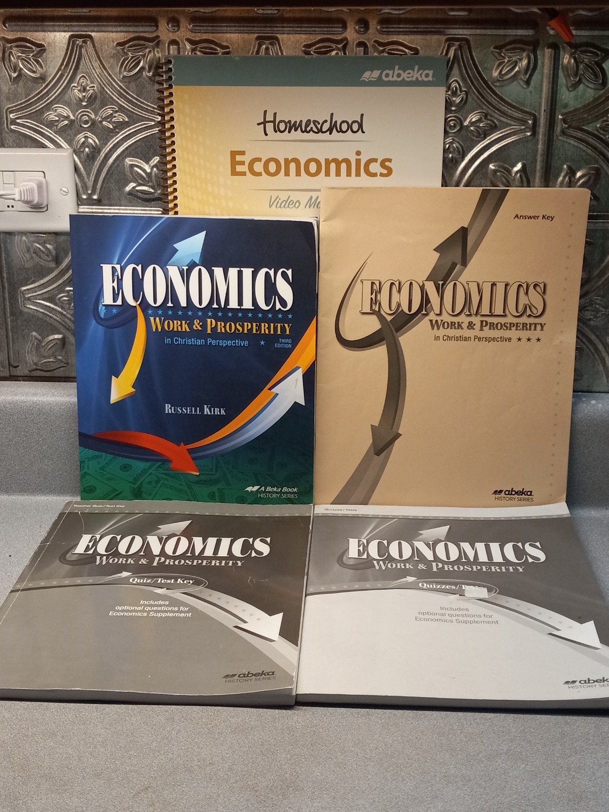 A Beka Book Homeschool 12th Grade Economics Work & Prosperity Curriculum Kit.