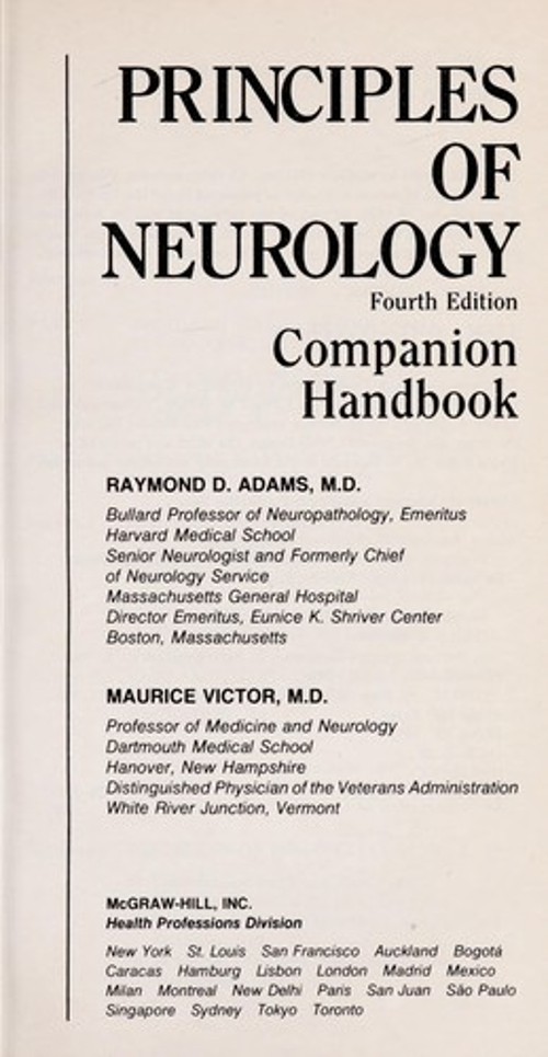 Principles of Neurology Hardcover Angela Adams