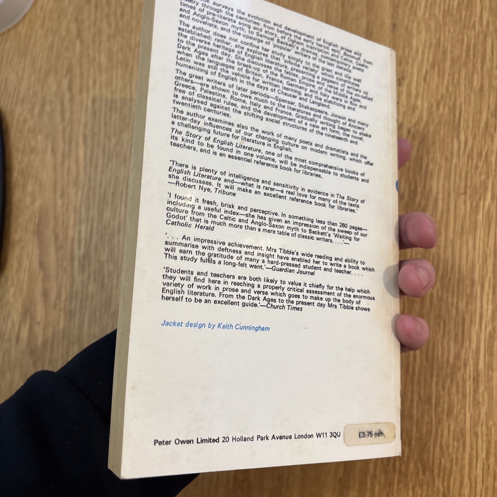 The Story of English Literature: A Critical Survey Anne Tibble 1974 vintage PB