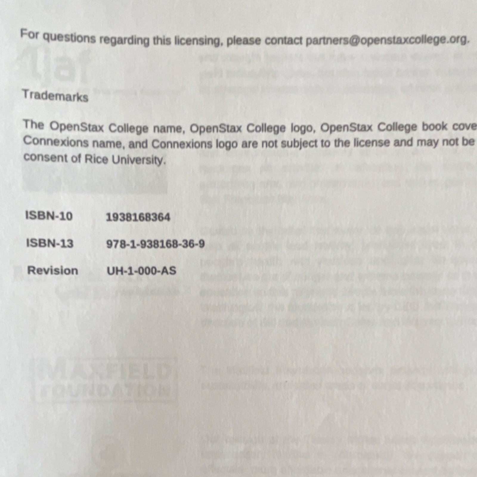 OpenStax College U.S. History Textbook Sections 1 & 2 ISBN 1938168364