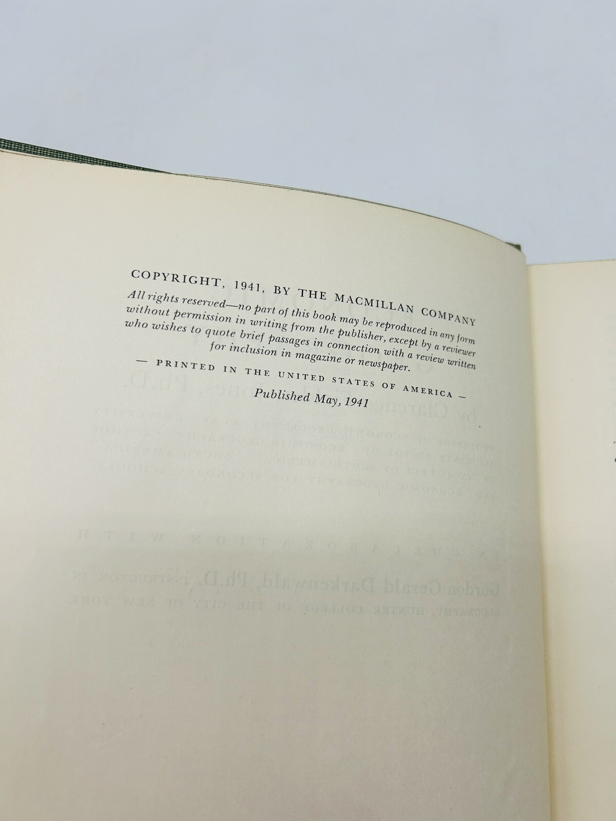 Economic Geography by Clarence Jones 1941 Textbook Macmillan Company