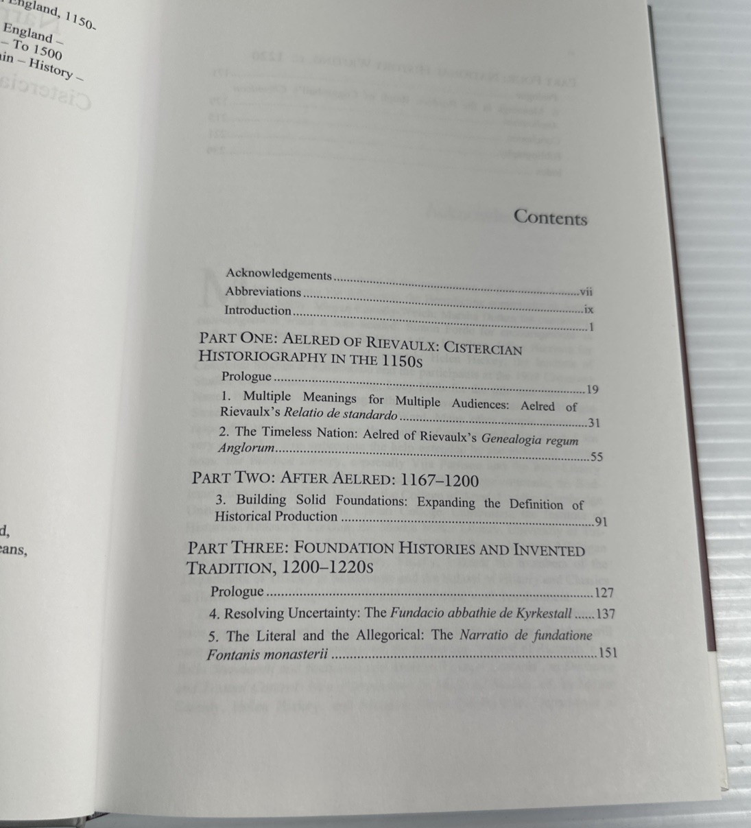 Narratives of a New Order Cistercian Historical Writing in England 1150-1220 HC