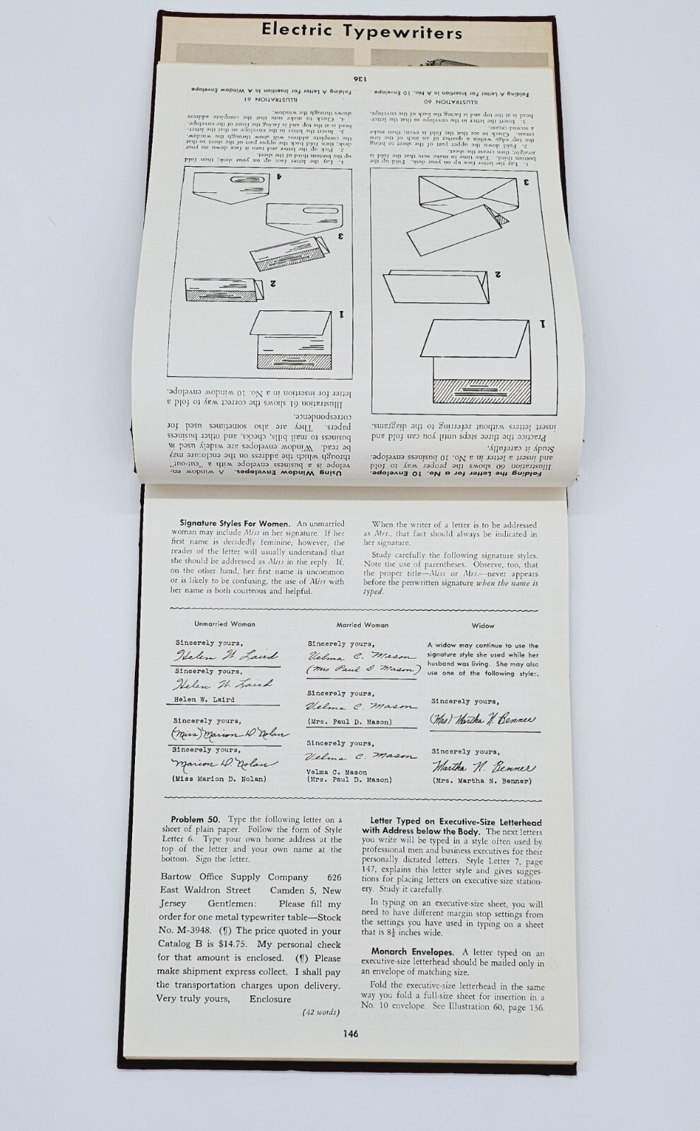 Rowe College Typing 1st Edition Hardcover Textbook Typewriter Instruction Excel