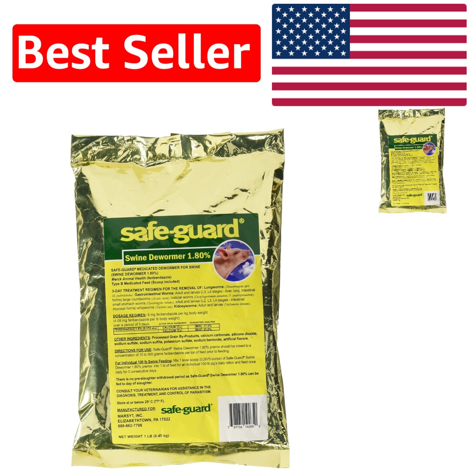 1 LB Medicated Dewormer for Pigs – Safe, Effective Worm Removal for All Stages