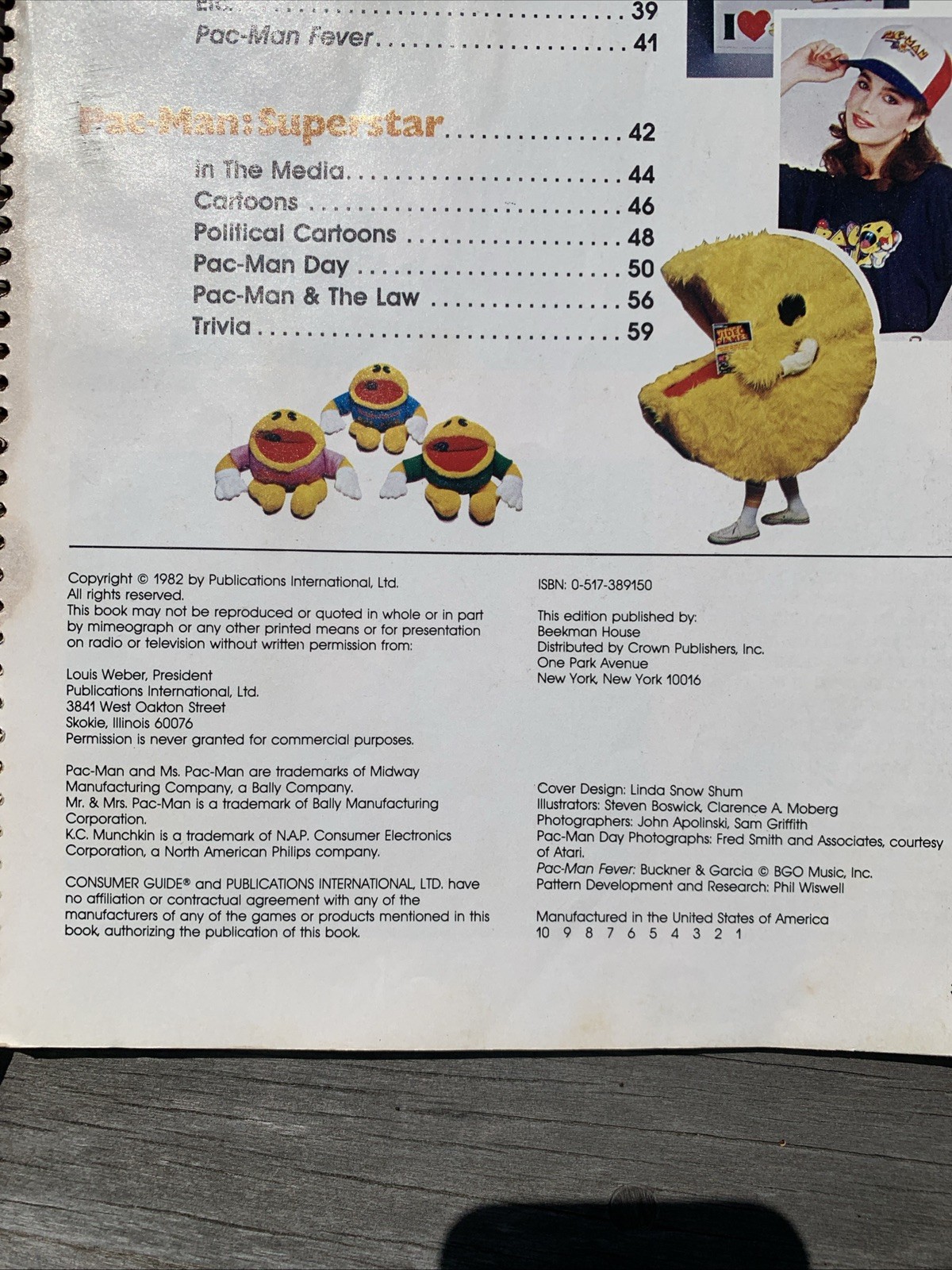 Pac-Mania 1982 Consumer Guide Spiral Book Vintage Arcade Pac-Man Strategies