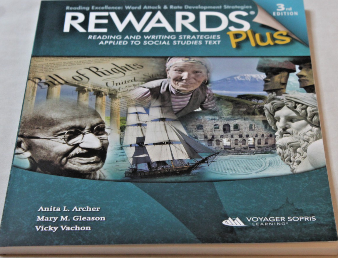 Voyager Sopris Rewards Plus Reading & Writing Applied to Social Studies Text New