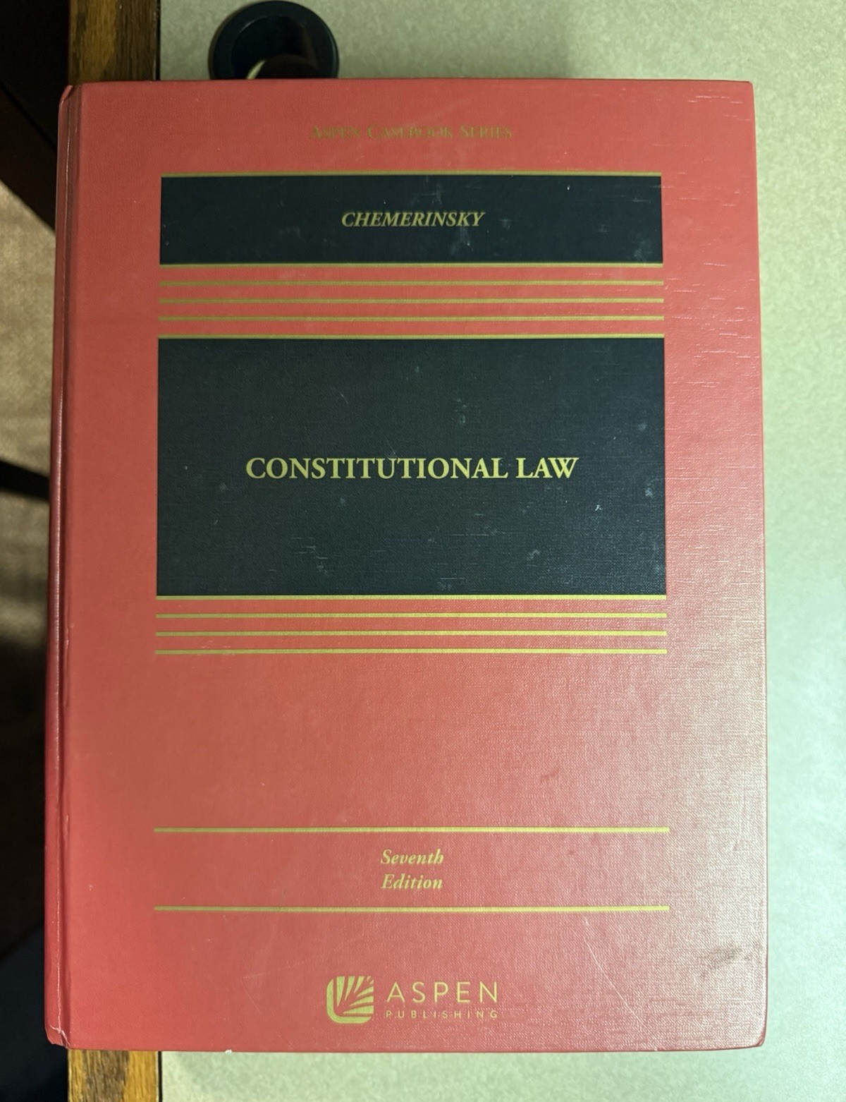 Aspen Publishing Hardcover Constitutional Law Textbook Chemerinsky 7th Ed 2000