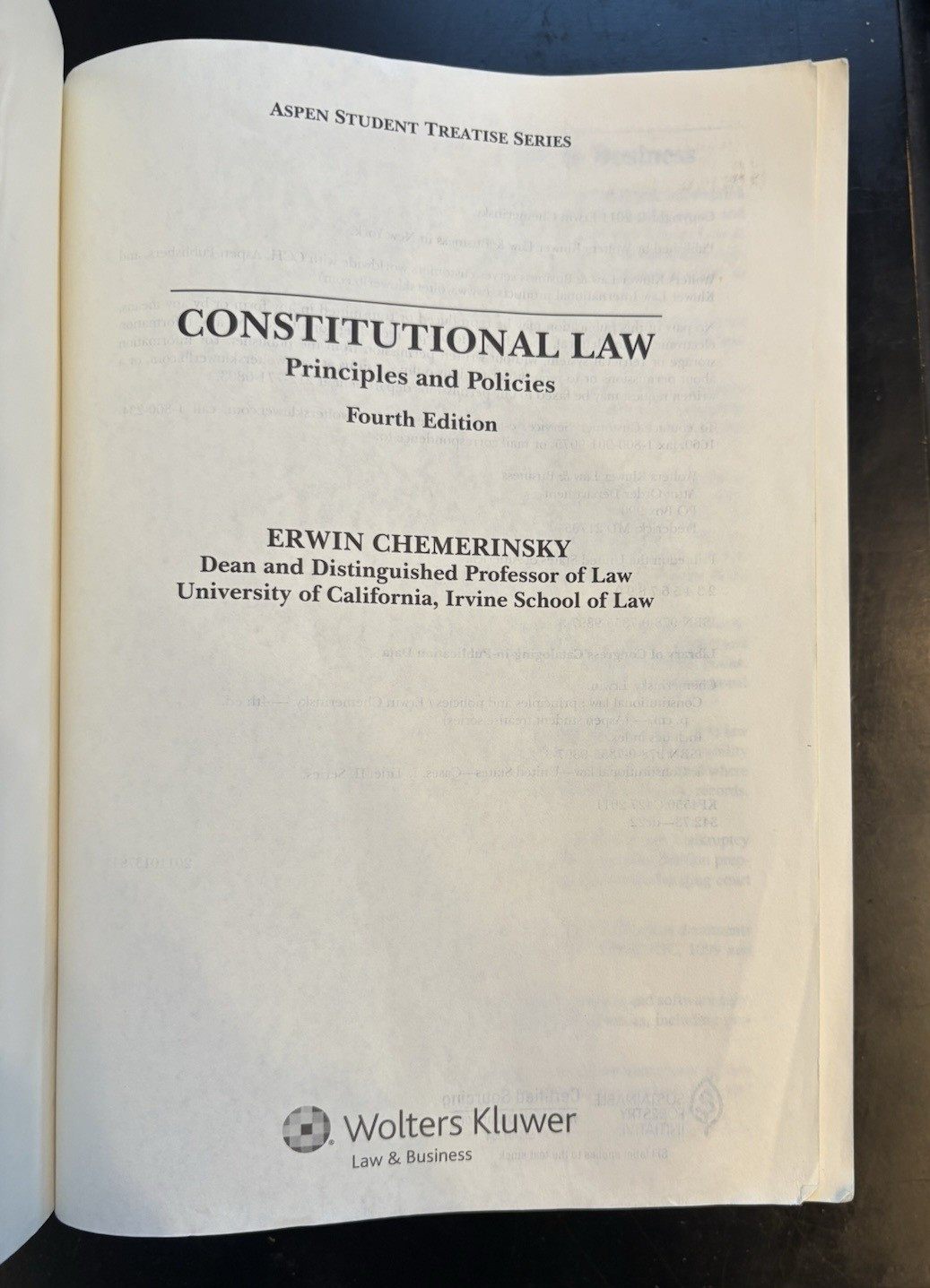 Constitutional Law: Principles and Policies by Erwin Chemerinsky Book 4thEdition