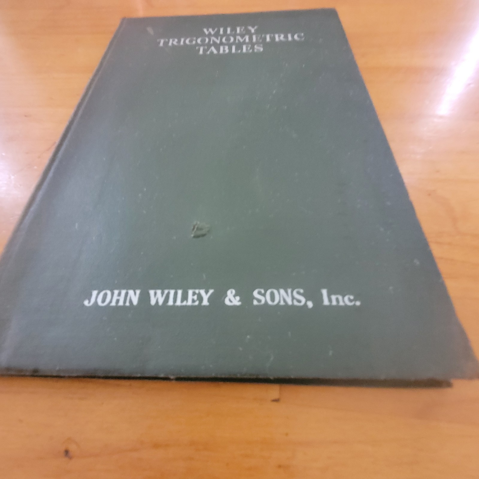 Vintage Wiley Trigonometric Tables John Wiley Sons Hardcover Math Reference Book