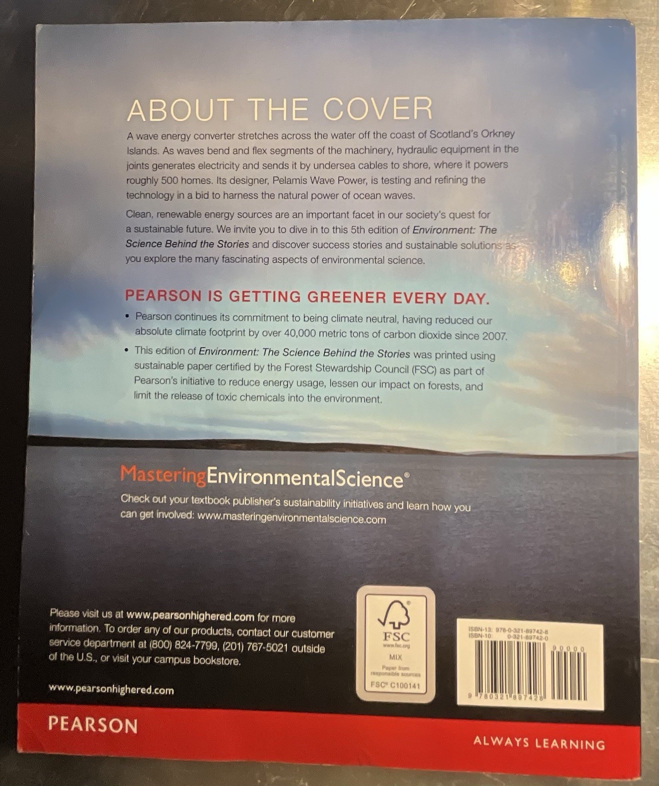 Environment: The Science behind the Stories Book Fifth Edition