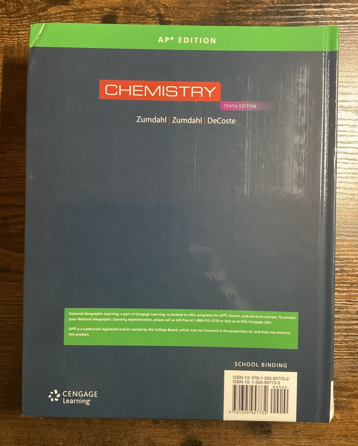 Zumdahl Zumdahl DeCoste AP Chemistry 10th Edition Textbook 2018