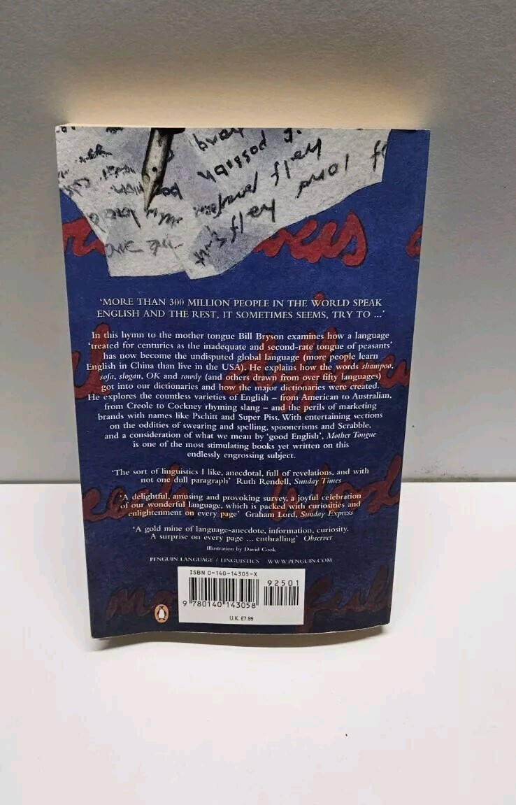 Mother Tongue: The English Language by Bill Bryson (Paperback, 1991)