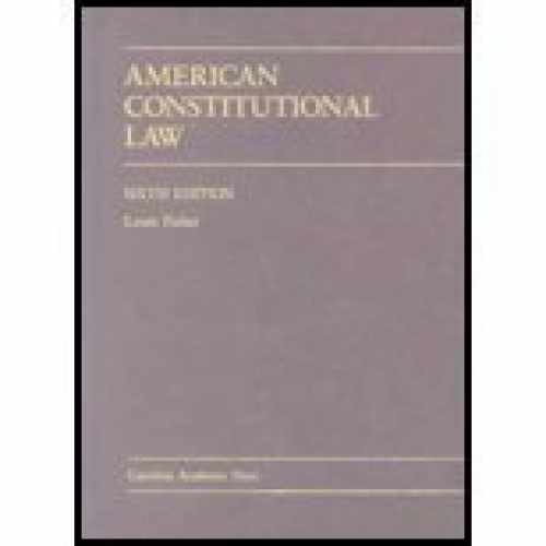 American Constitutional Law : Casebound – Hardcover, by Fisher Louis – Very Good