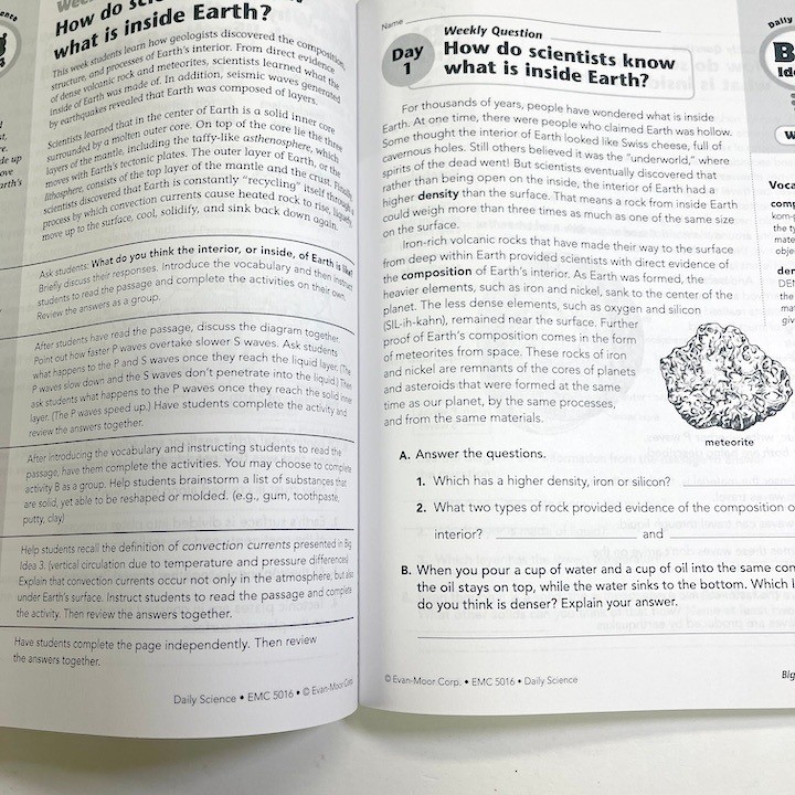 Homeschool Science 6th Grade School Work Book TWO
