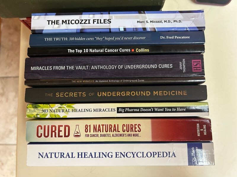 HUGE LOT 9 BOOKS Truth About Cancer Cures Natural Healing Underground Medicine