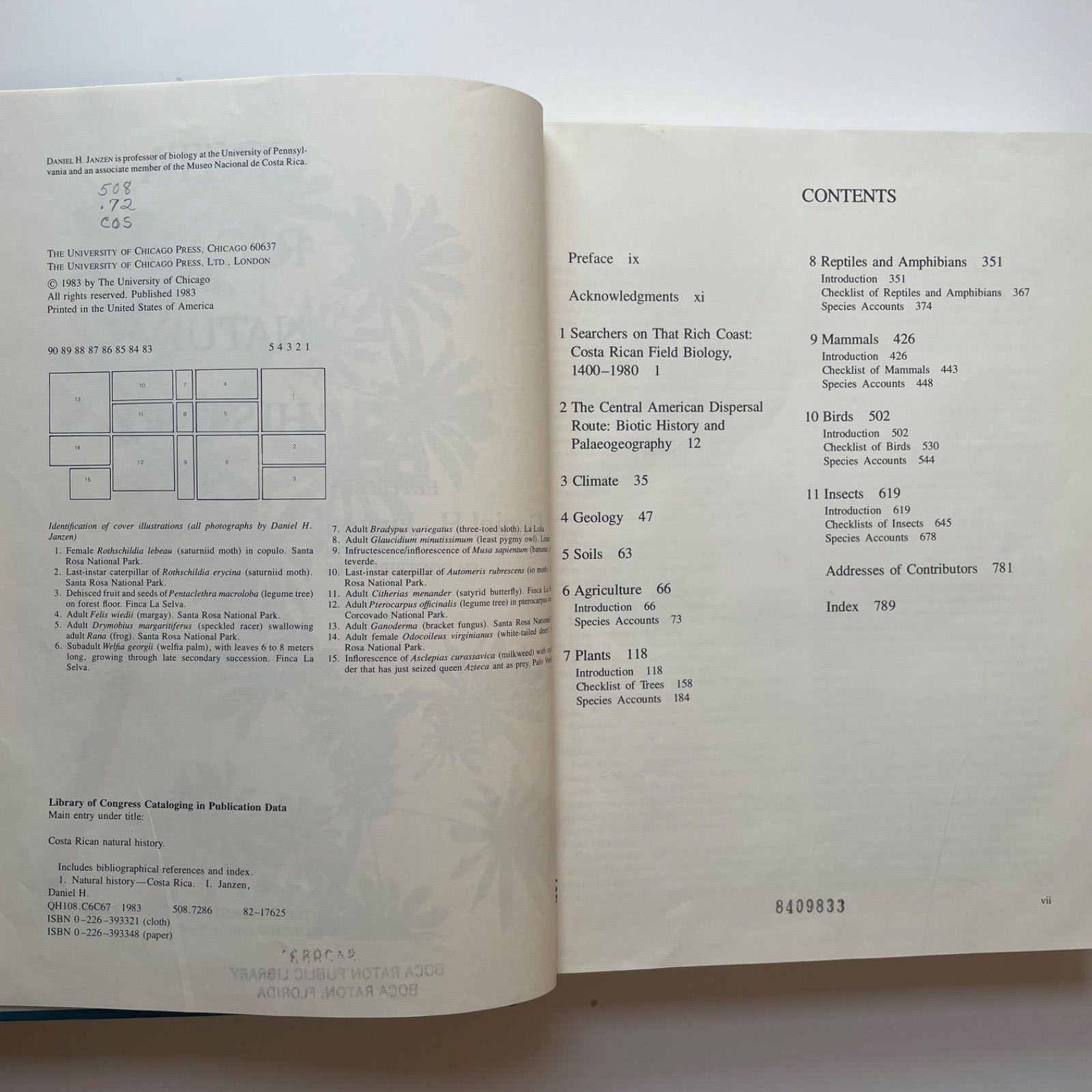 Costa Rican Natural History by Daniel H Janzen, 1983 Univer. Chicago Cloth-Bound