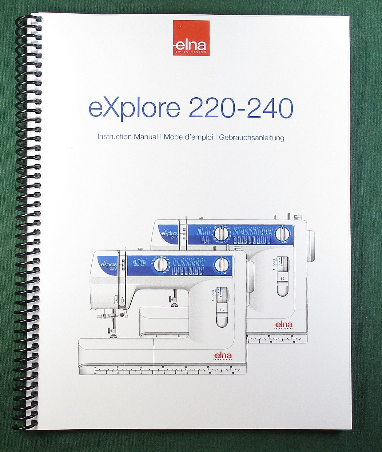 Elna Explore 220 240 Instruction Manual: 90 Pages & Protective Covers!