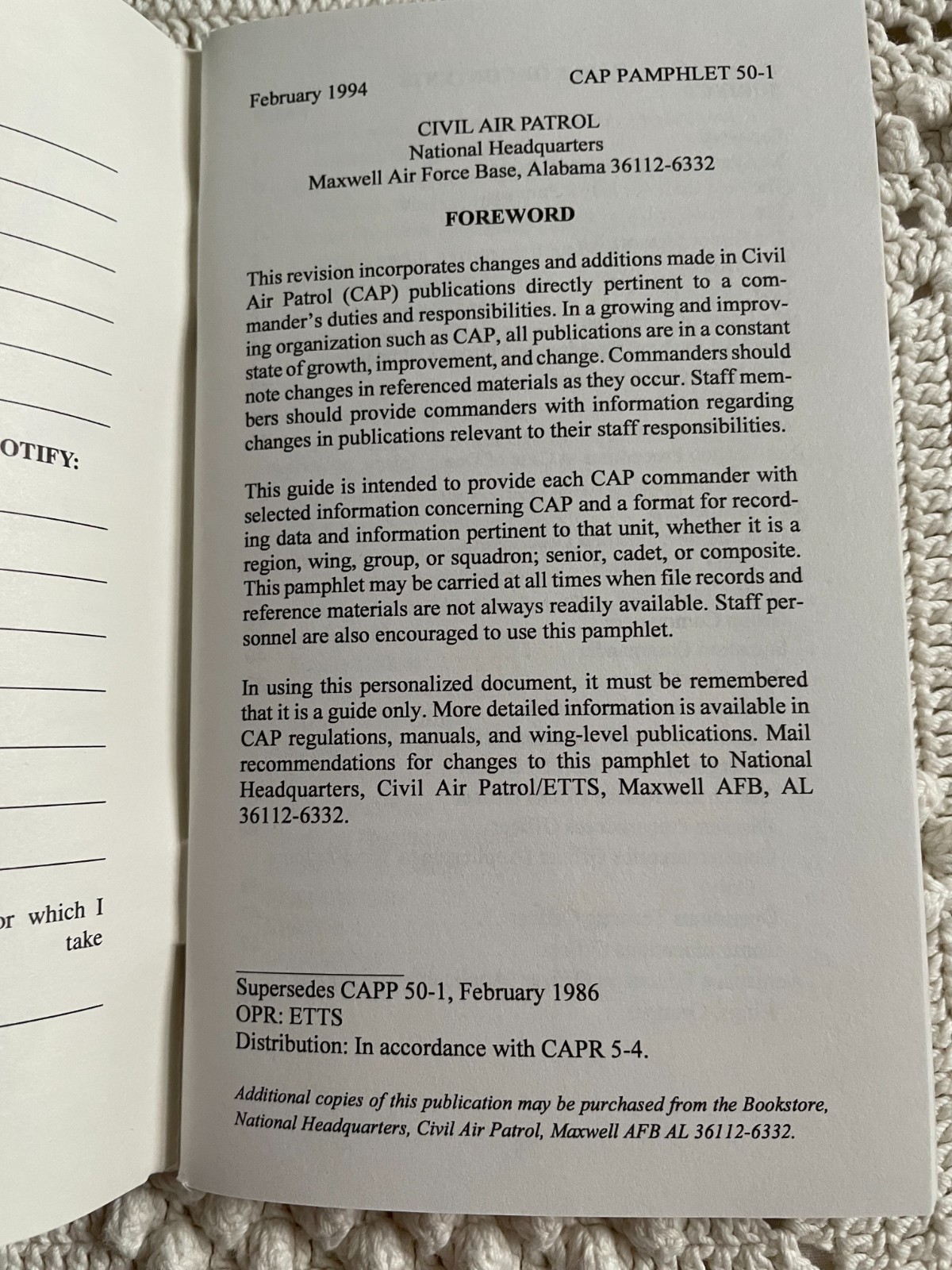 Civil Air Patrol Pamphlet 50-1 Commander’s Guide