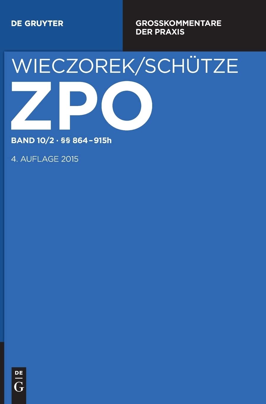 864-915h (Groskommentare Der Praxis) (German Edition) [Hardcover]