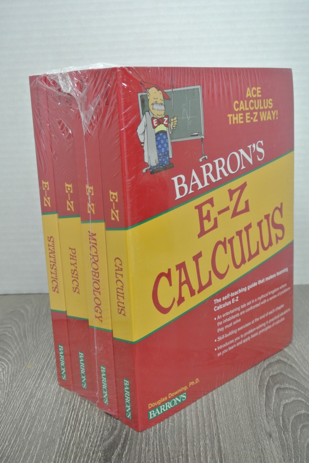 Barron’s Easy Way Homework Bundle: Calculus, Microbiology, Physics, Statistics