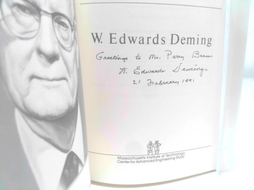 Out of the Crisis (Signed) by W. Edwards Deming
