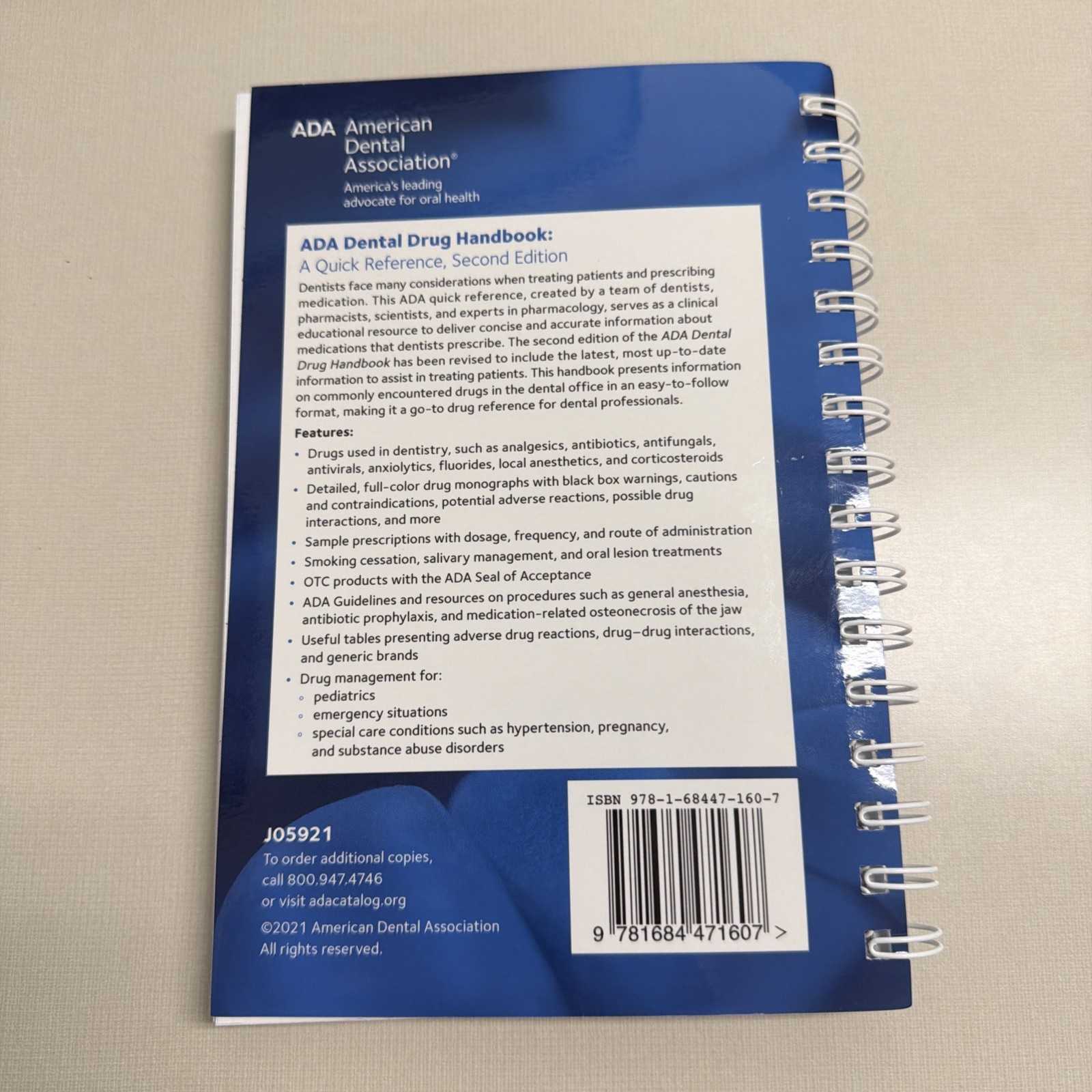 ADA Dental Drug Handbook : A Quick Reference by American Dental Association…