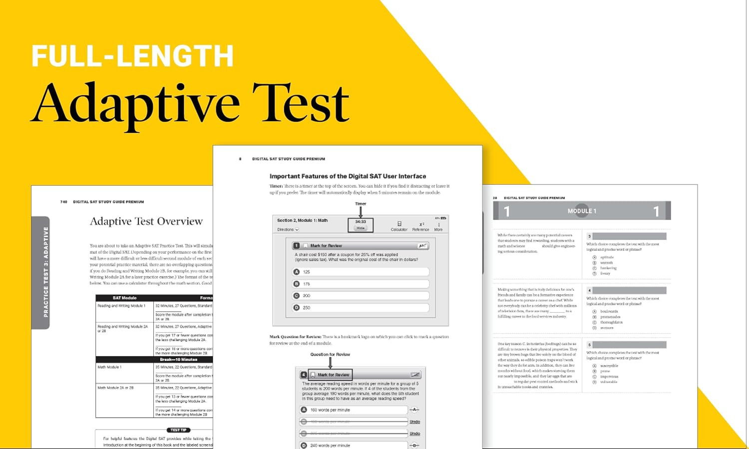 Barron’s Digital SAT Study Guide Premium 2026: 3 Practice Tests & Review
