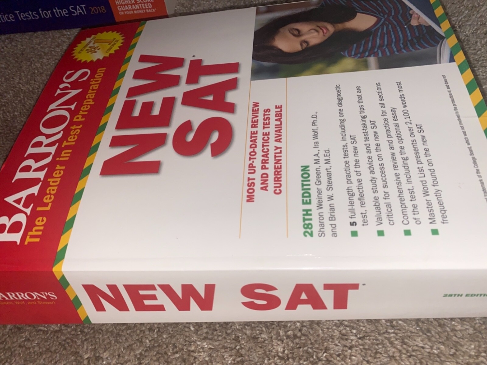 Barron’s New SAT by Ira K. Wolf, Sharon Weiner Green and Brian W. Stewart (2015,