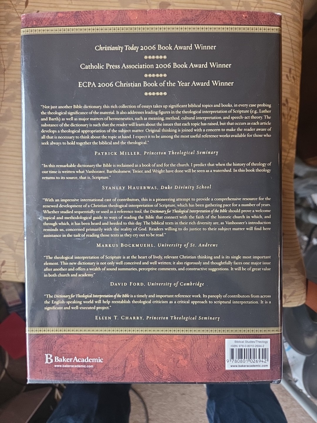 Dictionary for Theological Interpretation of the Bible Hardcover