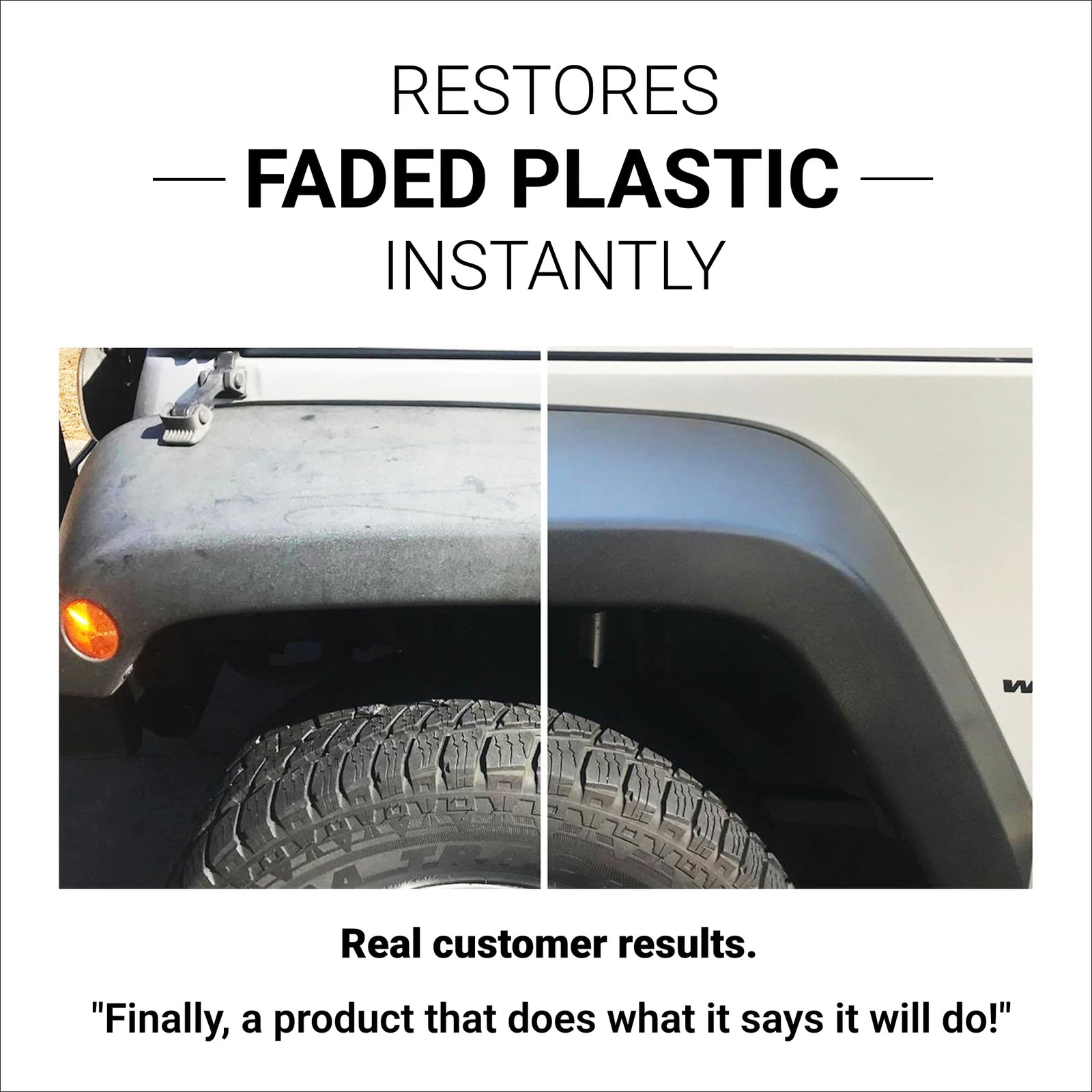CAR GUYS Plastic Restorer | Bring Plastic, Rubber, 8oz w/ Applicator, Grey